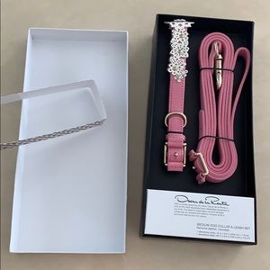 Dog collar & leash set by Oscar de la Renta
